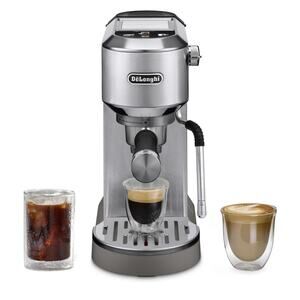 De'Longhi Dedica Duo Compact Espresso Machine, Cold Brew Maker with Milk Frother